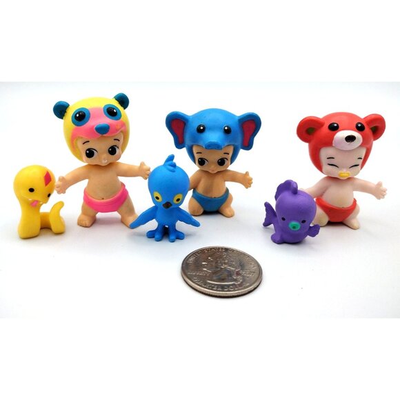 Twozies Pets Moose Toys Birds Snake Panda Bear Elephant Mini Figures Lot of 3 - Picture 2 of 9